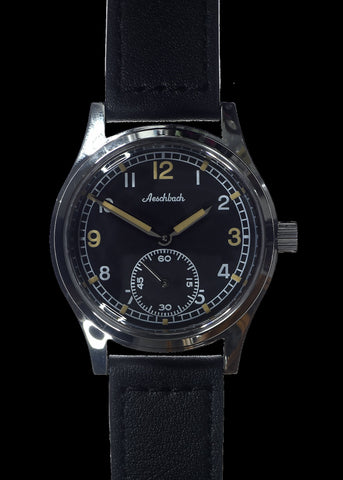 MWC Mk III Stainless Steel 1950's Pattern 100m Water Resistant Automatic Military Watch with Sapphire Crystal (Unbranded Variant with Plain Engravable Caseback)