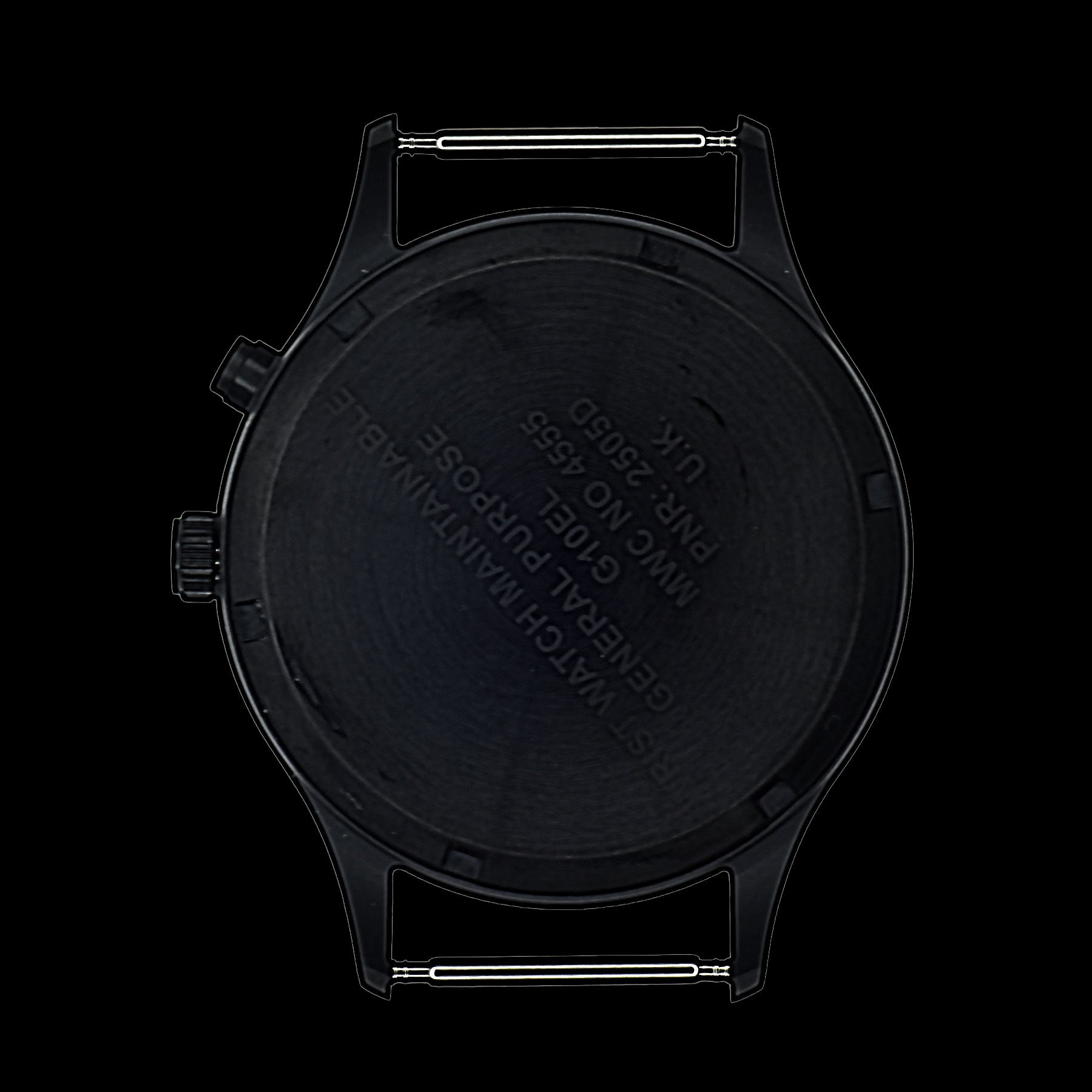 MWC G10EL Black PVD Steel General Service Watch with Electroluminescent (EL) Backlit Dial