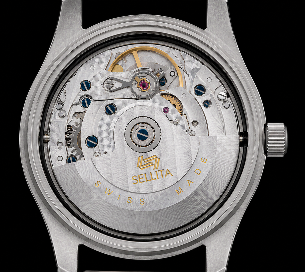 MWC 1940s/1950s "Dirty Dozen" Pattern General Service Watch with a 31 Jewel Swiss Sellita SW260 Automatic Movement and a Domed Vintage Box Sapphire Crystal