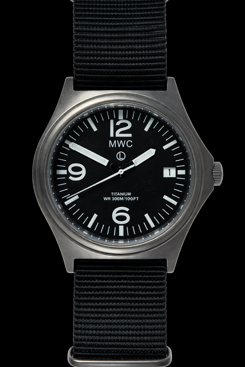 MWC Titanium Military Watch, 300m Water Resistant, Sapphire Crystal and 10 Year Battery Life - NATO NSN Number: 6645-99-847-7565