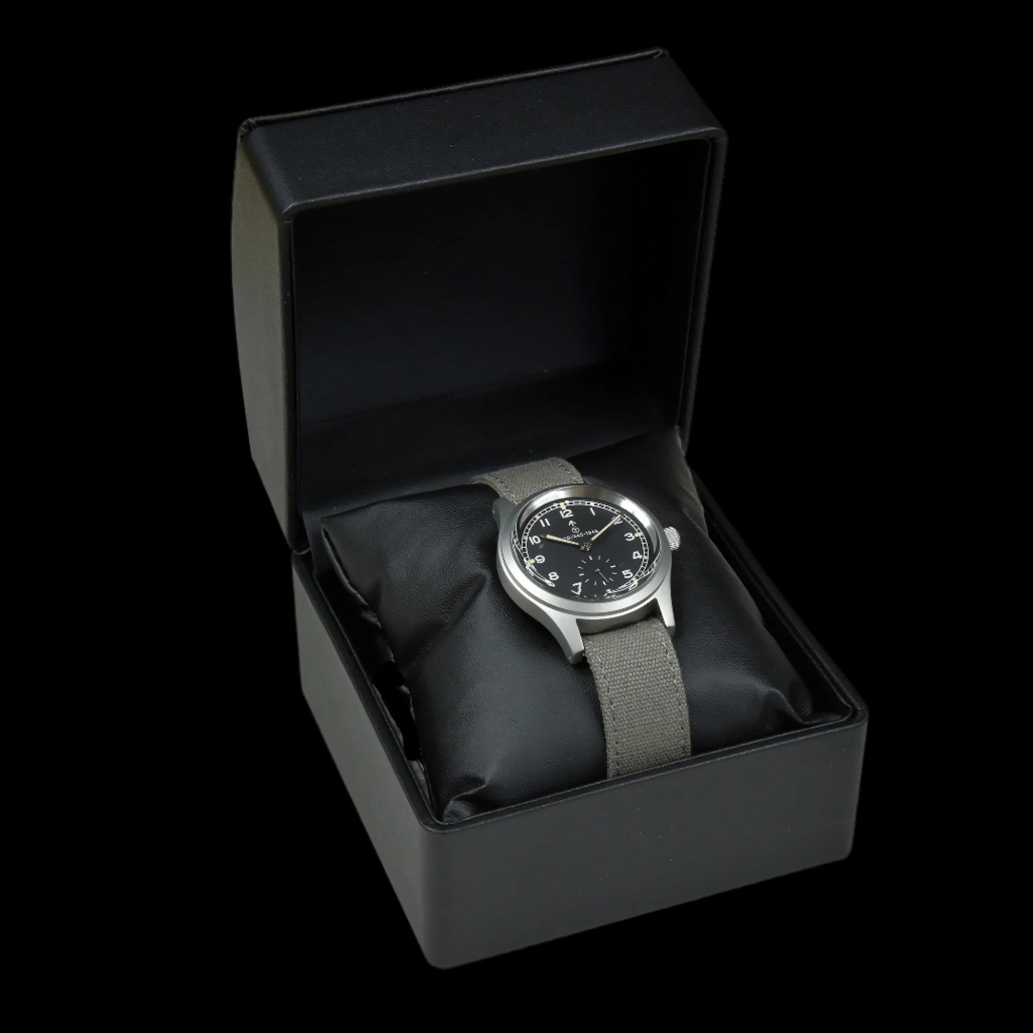 MWC 1940s/1950s "Dirty Dozen" Pattern General Service Watch with 31-Jewel Swiss Sellita SW260 Automatic Movement and Domed Vintage Box Sapphire Crystal