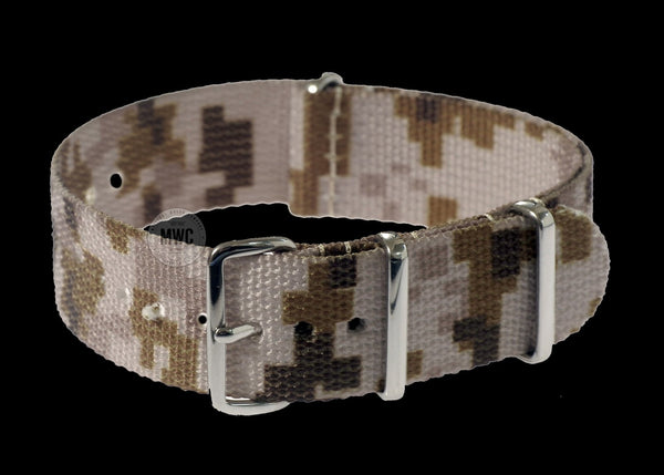 18mm US ACU Digital Camo Desert NATO Military Watch Strap