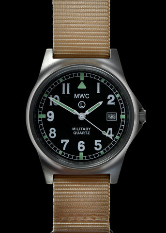 MWC G10LM 12/24 Cover Non Reflective Black PVD Military Watch