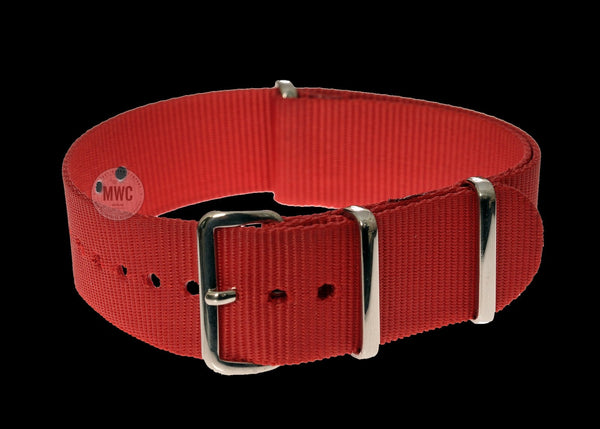 20mm Red NATO Military Watch Strap