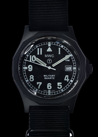 MWC G10 50m Water Resistant PVD Stealth with Battery Hatch, Solid Strap Bars and 60 Month Battery Life