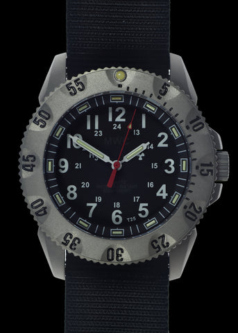 MWC P656 Latest Model Titanium Tactical Series Watch with Subdued Dial, GTLS Tritium and Ten Year Battery Life (Date Version)