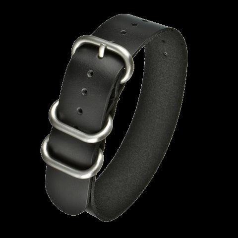 MWC 20mm Black Silicone Rubber Watch Strap