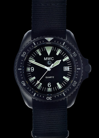 MWC 24 Jewel U.S Pattern 300m Automatic Military Divers Watch with Sapphire Crystal and Ceramic Bezel on a NATO Webbing Strap