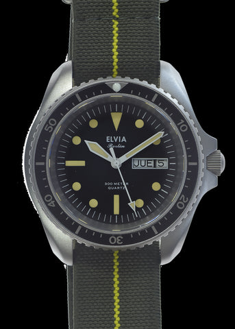 MWC "Depthmaster" 100atm / 3,280ft / 1000m Water Resistant Military Divers Watch in PVD Stainless Steel Case with Helium Valve (Quartz)