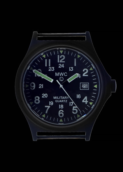 MWC G10BH PVD 12/24 50m Water Resistant Military Watch with Battery Hatch, Fixed Strap Bars, Sapphire Crystal and 60 Month Battery Life