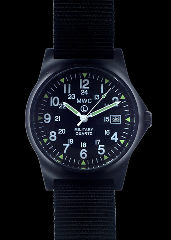 MWC G10LM 12/24 Cover Non Reflective Black PVD Military Watch