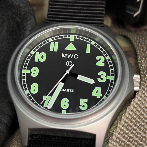 MWC G10 100m / 330ft Water resistant Stainless Steel Military Watch with Sapphire Crystal - NATO Stock Number: NSN 6645-99-472-3228
