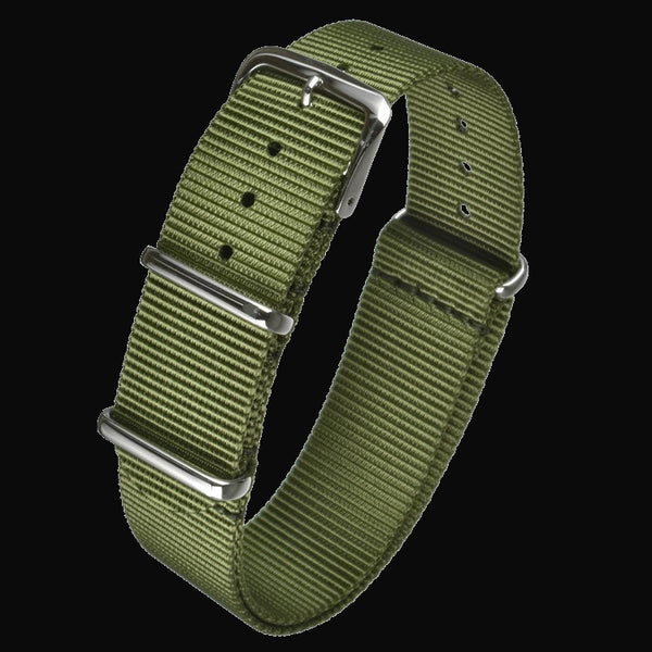 20mm Olive NATO Military Watch Strap