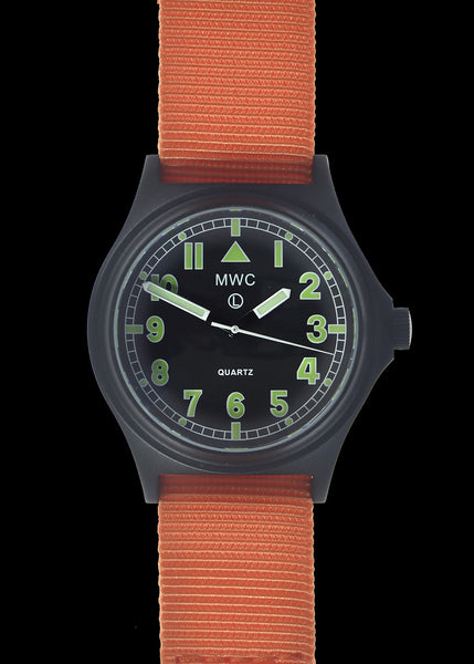 MWC G10 100m / 330ft Water resistant Search and Rescue (SAR) Black PVD Steel Military Watch with Sapphire Crystal - NATO Stock Number: NSN 6645-99-493-1283