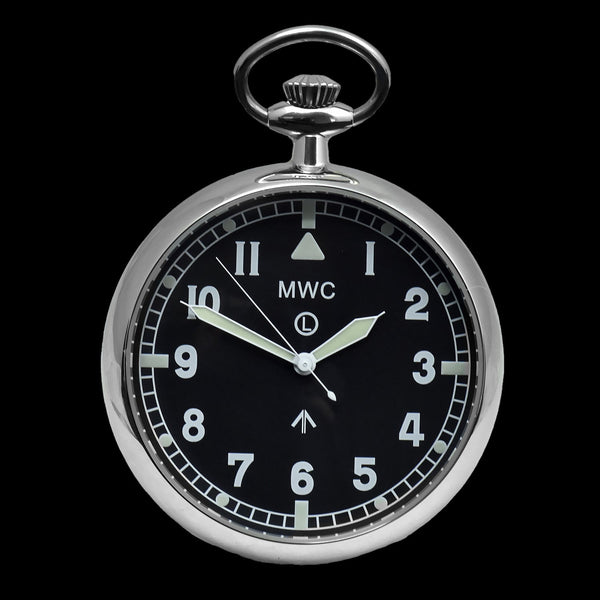 General Service Military Pocket Watch (24 Jewel Automatic with Option to Hand Wind) - Plain Caseback for Engraving if Needed