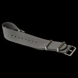 Single Pass 24mm Admiralty Grey NATO Military Watch Strap in Ballistic Nylon with Stainless Steel Fasteners