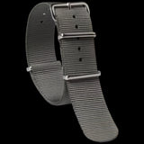 Single Pass 24mm Admiralty Grey NATO Military Watch Strap in Ballistic Nylon with Stainless Steel Fasteners