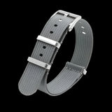 22mm Ribbed Grey NATO Military Watch Strap