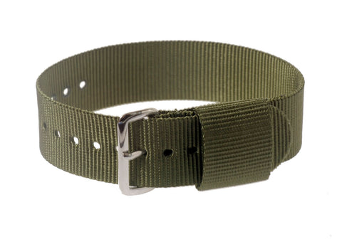 20mm US Pattern Olive Green Military Watch Strap