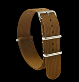 18mm Ribbed Desert NATO Military Watch Strap