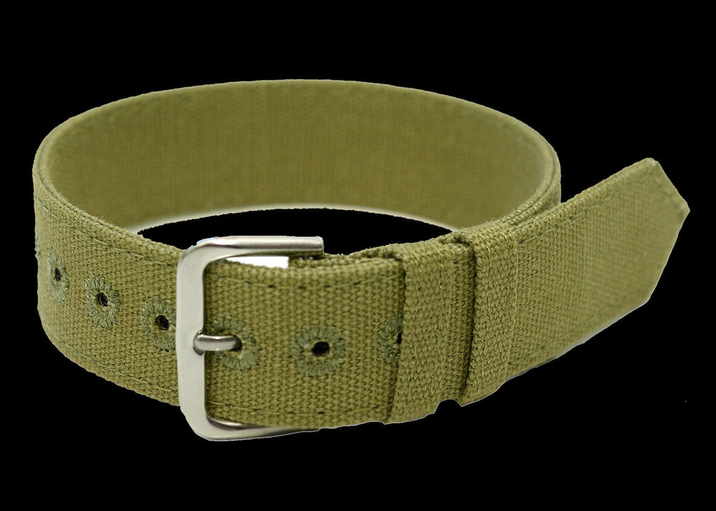 WWII Pattern 18mm Canvas Military Watch Strap