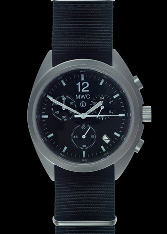 Limited Edition MWC 100m Water Resistant Swiss Airline Pilots Chronograph (Covert PVD Finish)