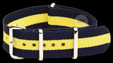 18mm Blue and Yellow NATO Military Watch Strap