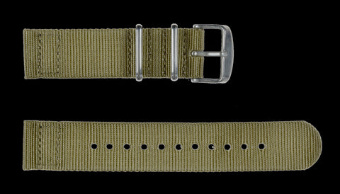 22mm NATO Military Watch Strap in Navy, Red and Yellow.