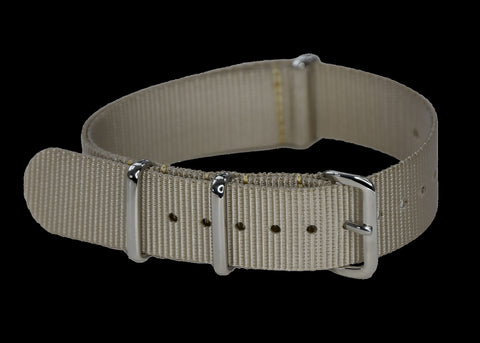 20mm Grey NATO Watch Strap with PVD Black Covert Buckles