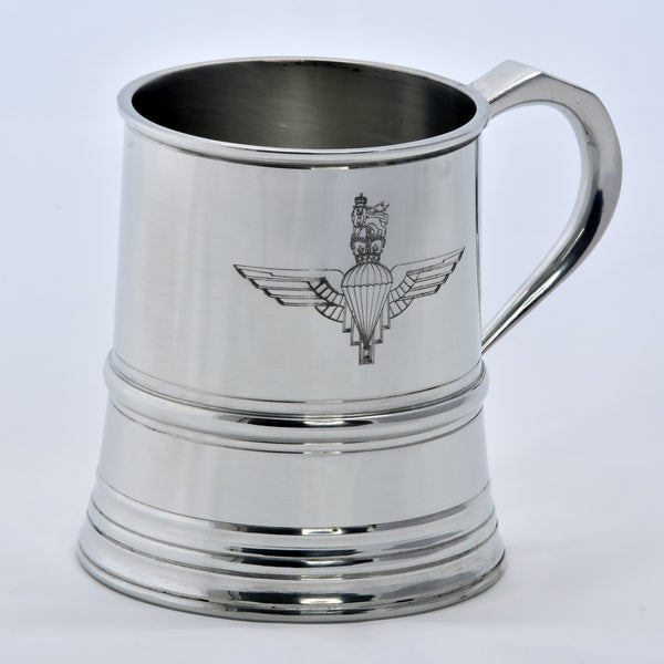 James Yates - One Pint Parachute Regiment Solid Pewter Tankard - Identical weight and dimensions as the manufacturers 19th century originals