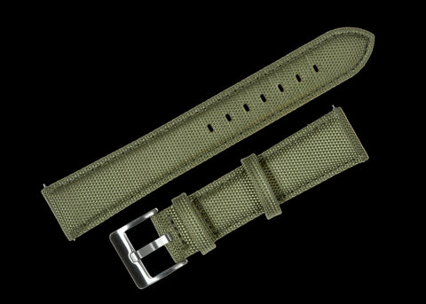 24mm Olive Green Sailcloth CORDURA® Watchstrap