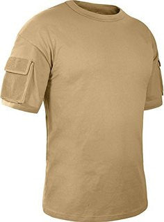 Police / Military Tactical T Shirt with Two Pockets in Desert Sand - Small Quantity of Surplus Reduced to Clear