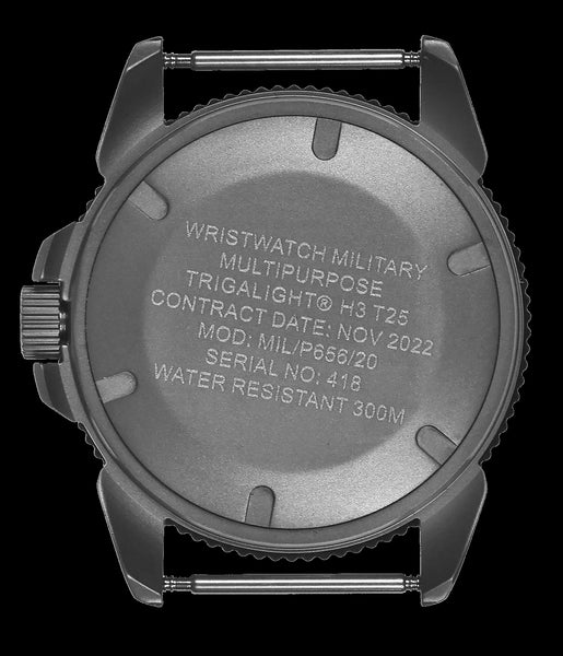 MWC P656 Latest Model Titanium Tactical Series Watch with GTLS Tritium and Ten Year Battery Life (Non Date Version)
