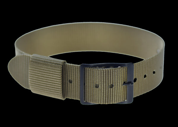 Lightweight 18mm Desert US Pattern Military Watch Strap with Black Buckles