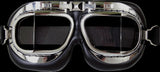 MWC WWII Pattern Chrome RAF Goggles Ideal for Aviation, Classic Open Top Cars and Motorcycle Use.